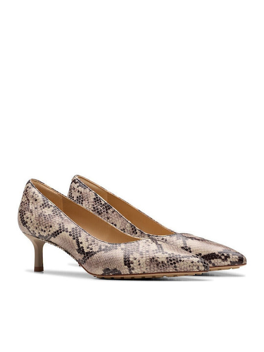 Δερμάτινες Γόβες Animal Print Γκρι