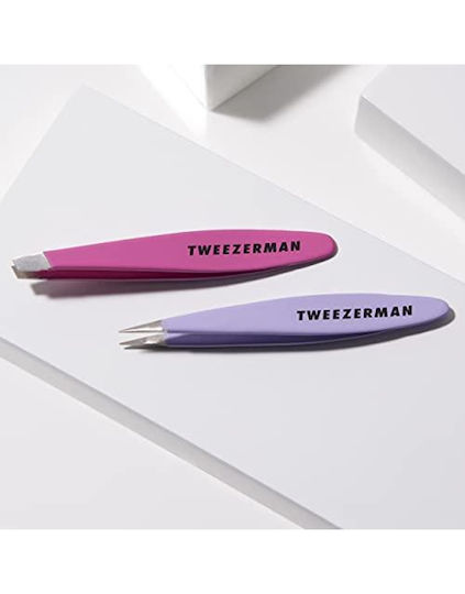 Tweezerman Τσιμπιδάκια Φρυδιών με Λεπτή Μύτη Mini Πολύχρωμα 2τμχ