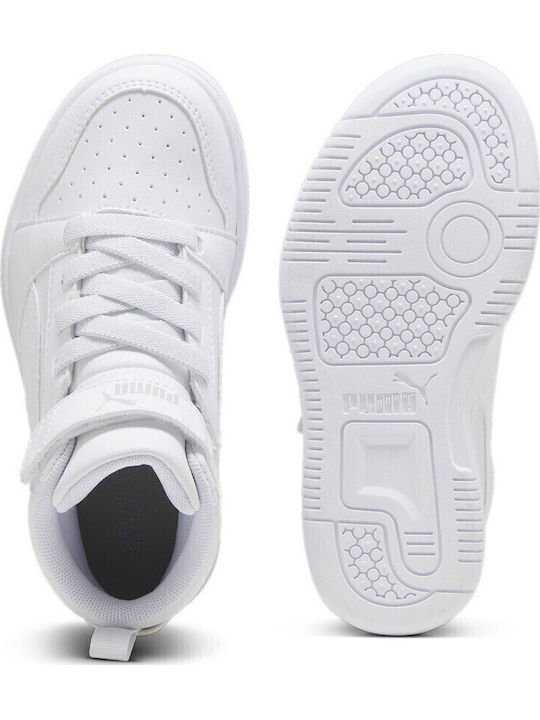 Rebound V6 Kids Sneakers High with Scratch White