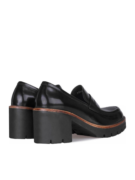 Leder Pumps Schwarz