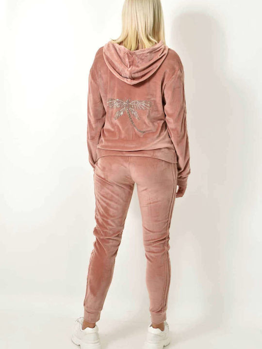 Set de Trening Catifea Soft Pink