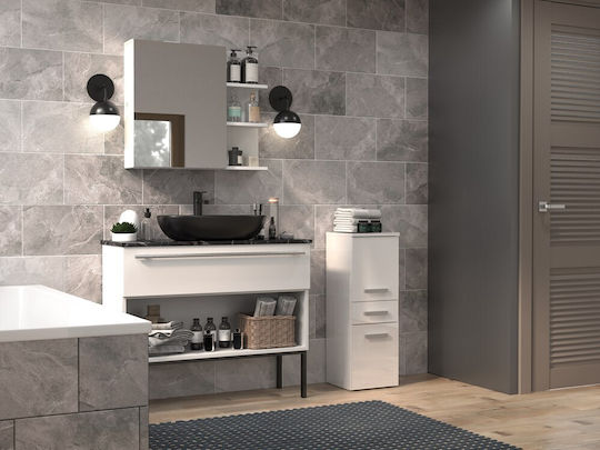 Nel V Dds White Gloss Bathroom Column