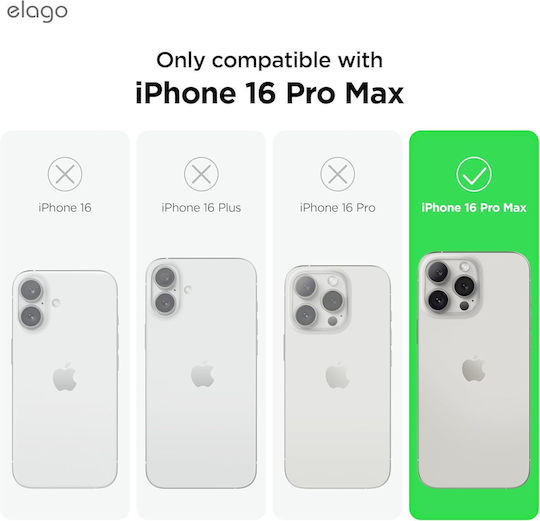 Elago Back Cover Leather Green (iPhone 16 Pro Max)