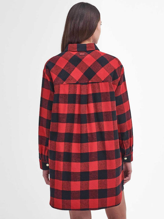 Women's Checked Long Sleeve Shirt Red