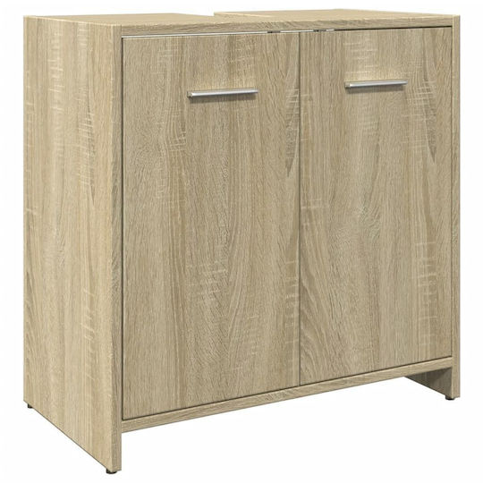 vidaXL Πάγκος με Νιπτήρα Μ60xΒ60xΥ33cm Καφέ