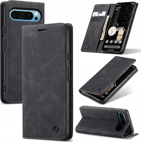 Spacecase Wallet Synthetisches Leder / Silikon Schwarz (Google Pixel 9 Pro XLOnePlus 9 Pro)