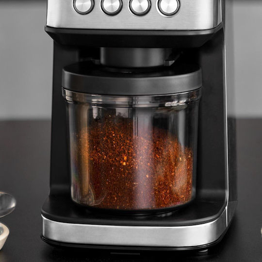 Gastroback Râșniță electrică pentru cafea 180W cu capacitate de boabe 320gr și 31 niveluri de măcinare Argintiu