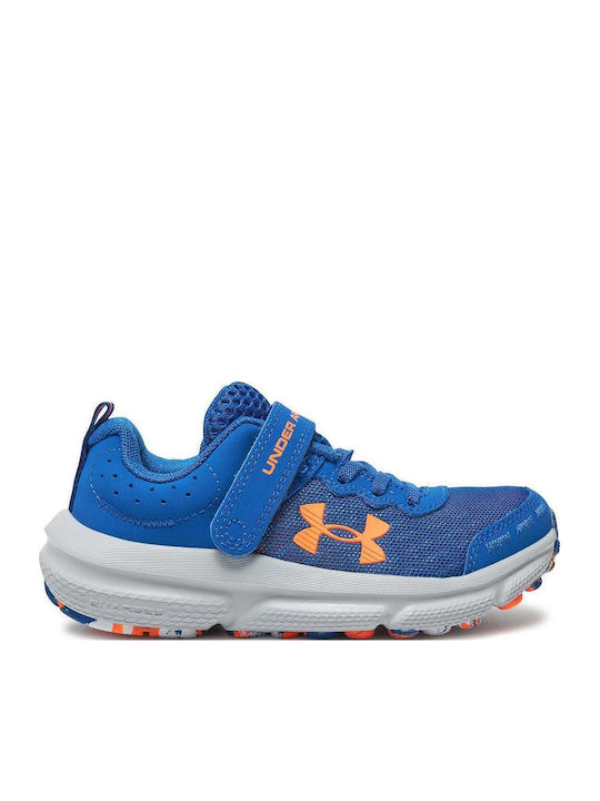 Ua Bps Assert 10 Ac Kids Sports Shoes Running with Hoop & Loop Closure Blue