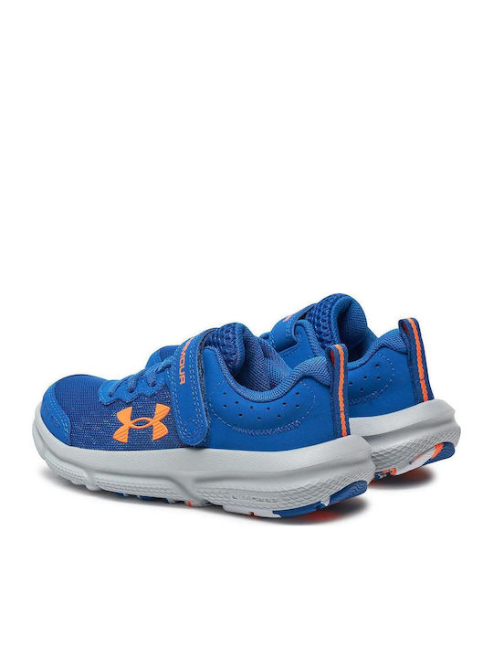 Ua Bps Assert 10 Ac Kids Sports Shoes Running with Hoop & Loop Closure Blue
