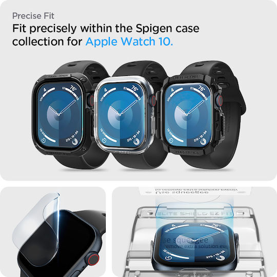 Spigen EZ Fit Защитен екран за Apple Watch 10 (42 мм) 2бр AFL08580