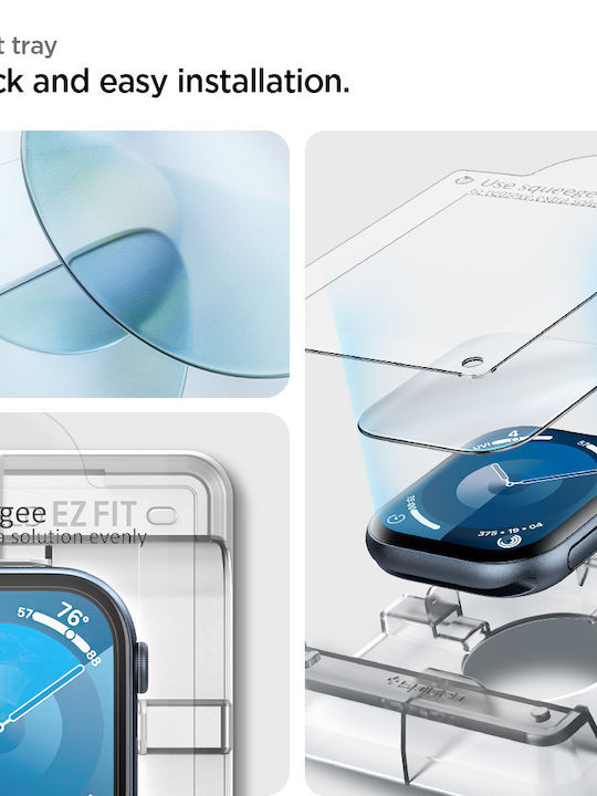 Spigen EZ Fit Screen Protector for the Apple Watch 10 / 11 (42 mm) 2pcs AFL08580