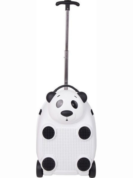 Zoolittle Panda Παιδική Βαλίτσα Ταξιδίου Καμπίνας Σκληρή Γκρι με 4 Ρόδες Ύψους 47.5εκ.