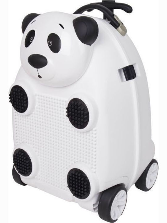 Zoolittle Panda Παιδική Βαλίτσα Ταξιδίου Καμπίνας Σκληρή Γκρι με 4 Ρόδες Ύψους 47.5εκ.