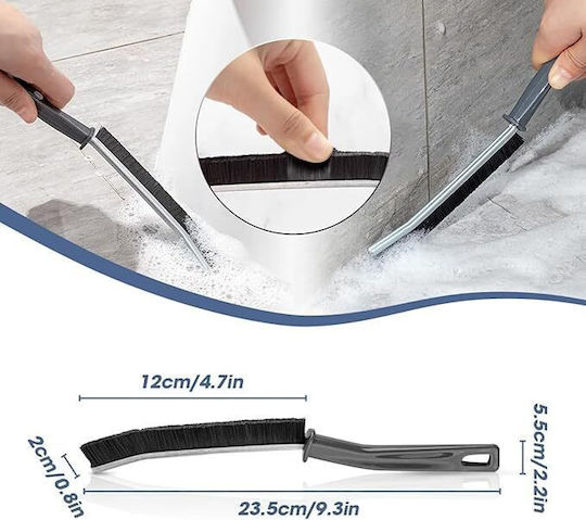 2 Pieces Multifunctional Cleaning Brushes for Dead Spots Suitable for Gaps Around Sinks, Bathroom Basins, Toilet Lids, Joints