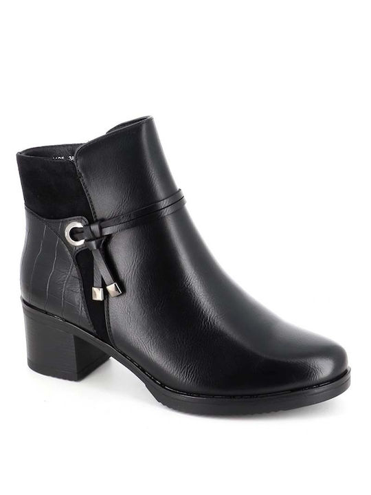 B-Soft Women's Ankle Boots with Medium Heel Black