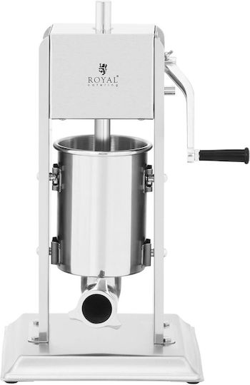 Vertical Manual Stainless Steel Sausage Stuffer Filler 3l Capacity + 4 Funnels
