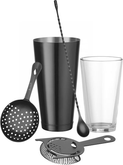 Hawthorne Cocktail-Sieb Filter Shaker 160 x 75 mm Schwarz