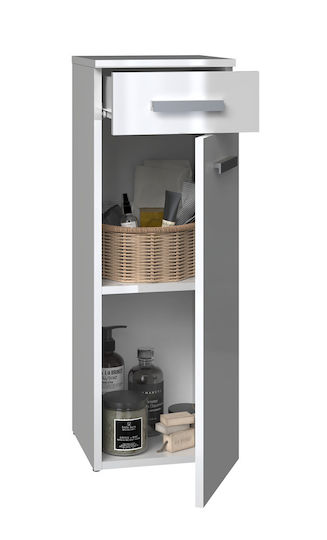 Nel V Ds Weiß Hochglanz Badezimmer Hochschrank