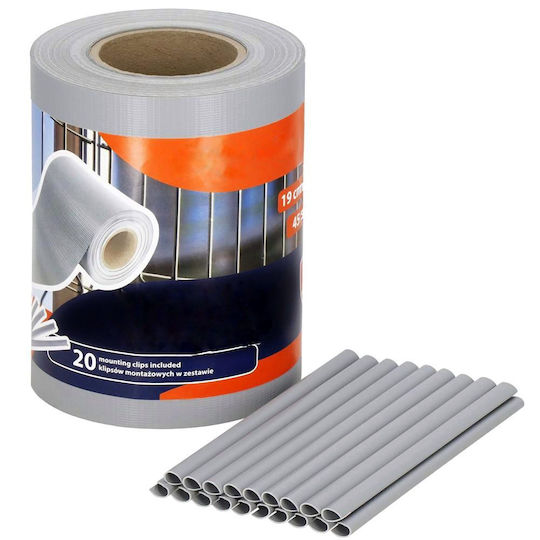 Sichtschutzzaun-Paneel Garten PVC 35 x 0,19 m Grau