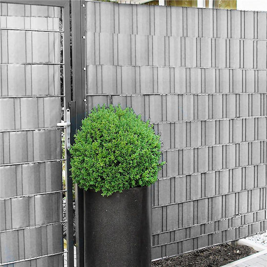 Sichtschutzzaun-Paneel Garten PVC 35 x 0,19 m Grau