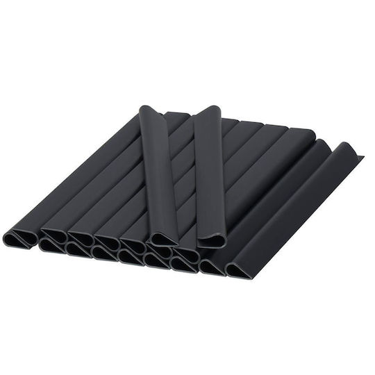Set 20 Fence Panel Clips Garden Privacy Dark Gray