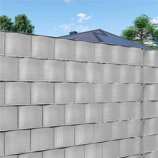 Sichtschutzzaun-Paneel Garten PVC 35 x 0,19 m Grau