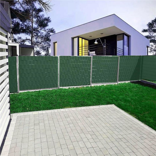 Garden Privacy Fence Panel Pvc 35 X 0.19 M Green