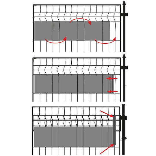 Garden Privacy Fence Panel Pvc 35 X 0.19 M Green