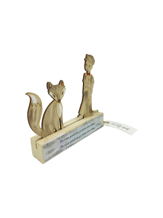 LiebeQueen Tischplatte Glücksbringer mit Wünschen Beige aus Holz 1Stück