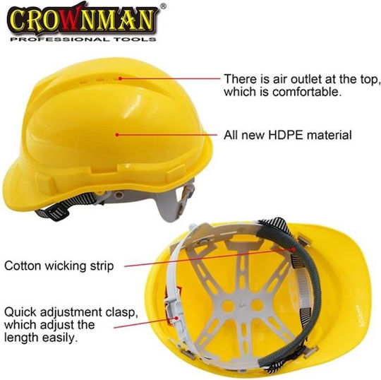 Crownman Uvex Arbeitshelme Gelb
