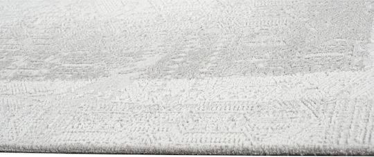 Polcarpet Platinum 7747 Modern Schlafzimmer-Teppichsets Weiß Grau 3 Stück