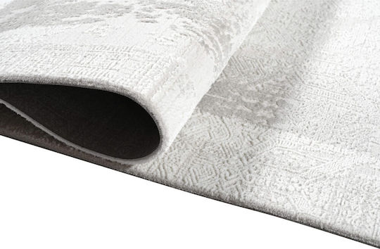 Polcarpet Platinum 7747 Modern Schlafzimmer-Teppichsets Weiß Grau 3 Stück