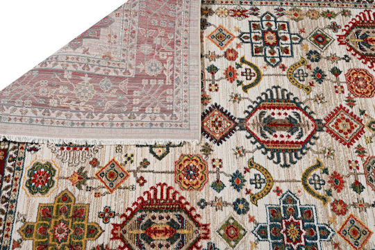 Polcarpet Oriental Kazak 695 Schlafzimmer-Teppichsets Modern Farbe Bone Bordo 3 Stück