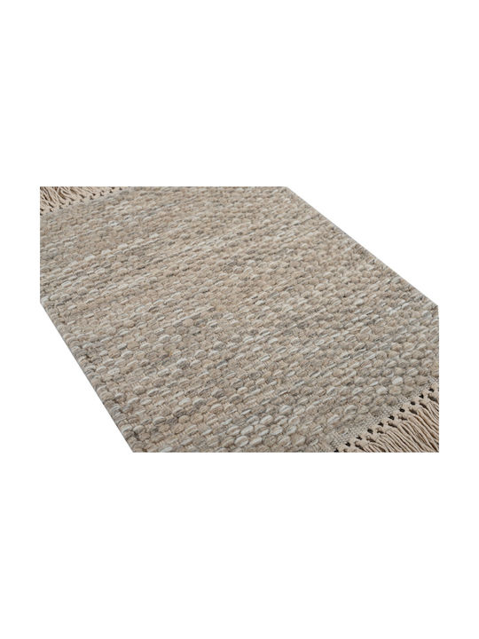 Wool Rug Wool Kilim Dark Beige 190x280 Polcarpet