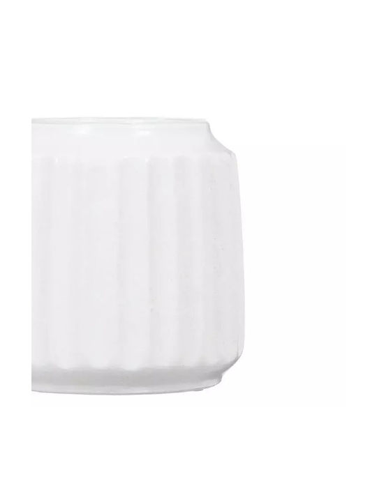 Ixia Regal Διακοσμητικό Βάζο Κεραμικό Λευκό Φ16xΥ16cm