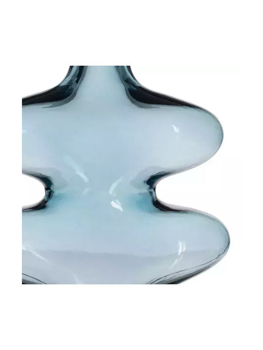 Ixia Regal Διακοσμητικό Βάζο Γυάλινο Μπλε 18x7.5xΥ21.5cm