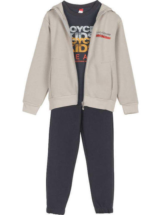 Kinder Sweatpants Set - Jogginganzug Beige 3Stück Luxury Kidswear