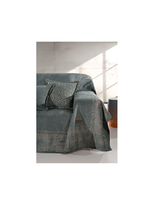 Guy Laroche Perth Ριχτάρι Πολυθρόνας Chenille 180x150εκ. Petrol