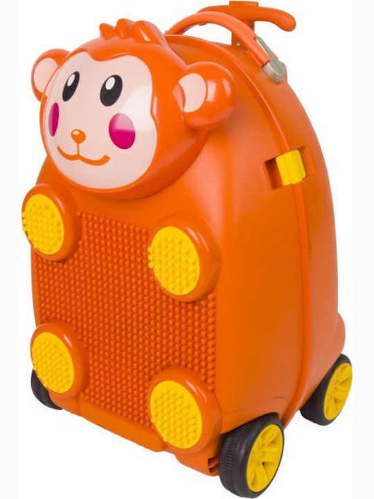 Zoolittle Kids Cabin Hard Orange Suitcase with 4 Wheels Height 47.5cm