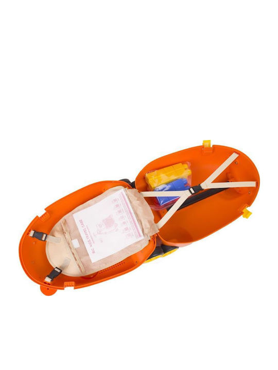Zoolittle Kids Cabin Hard Orange Suitcase with 4 Wheels Height 47.5cm