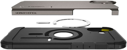 Spigen Tough Armor AI MagFit Umschlag Rückseite Kunststoff 0.3mm Gunmetal (iPhone 16)