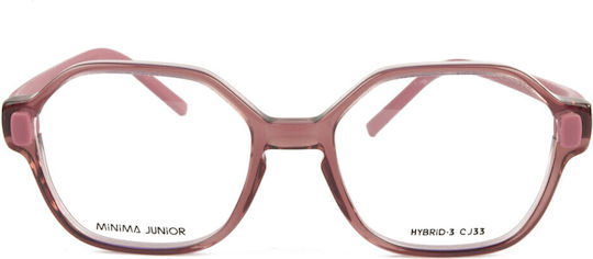 Minima Jh-3 Children's Plastic Eyeglass Frame Pink CJ33 591B
