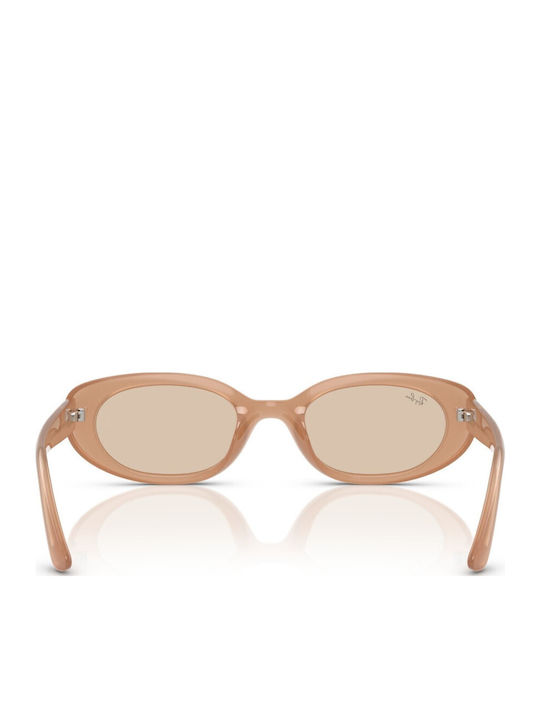 Ray Ban Дамски Слънчеви Очила с Бежова Пластмасова Рамка и Оранжеви Стъкла RB4441D 6787/93