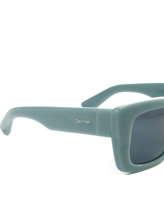 Calvin Klein Women's Sunglasses with Blue Plastic Frame and Gray Lens CK24512S 413