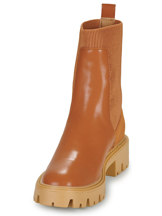 Damen Chelsea Stiefeletten Braun