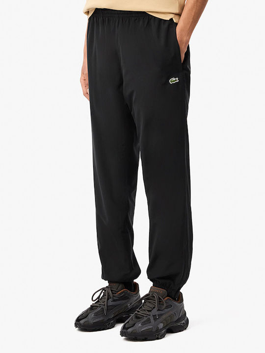 Sweatpants Glossy with Elastic Black