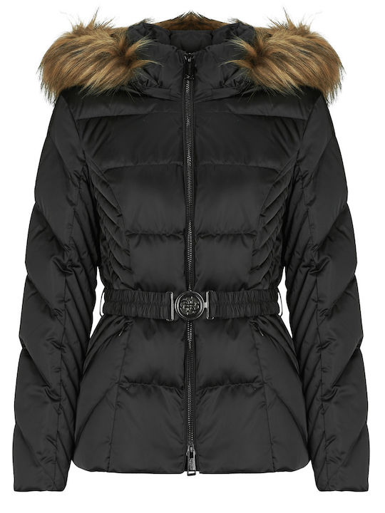 Women's Short Lifestyle Jacket for Winter Black