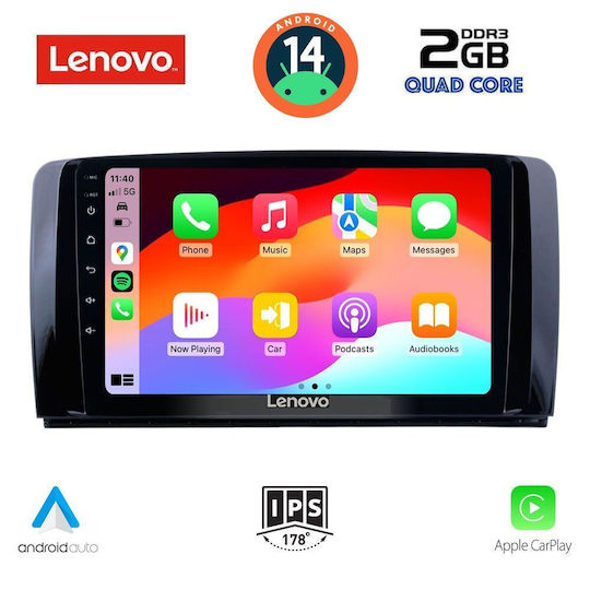 Lenovo Ηχοσύστημα Αυτοκινήτου για Mercedes-Benz R-Class W251 2006-2015 (Bluetooth/USB/AUX/WiFi/GPS/Apple-Carplay/Android-Auto) με Οθόνη Αφής 9"