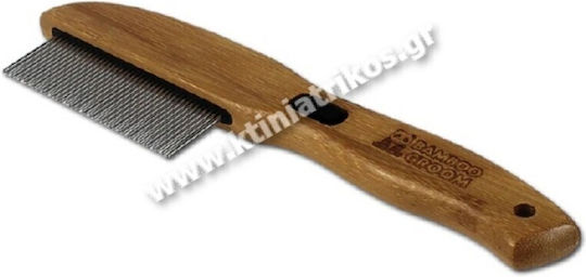 Bamboo Groom Comb Medium for Long-Haired Dogs for Coat Grooming