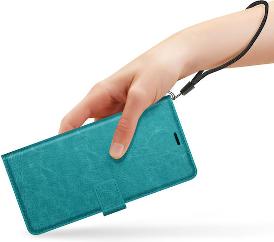 Mayaxess Folio Case Redmi A3 Wrist Strap Protector Multifunction Flap Turquoise